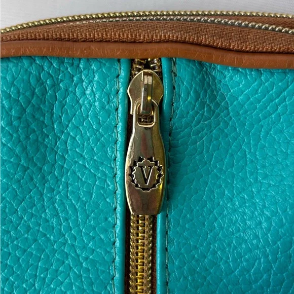 Valentina Teal/turquoise Leather Crossbody Bag - Picture 8 of 9